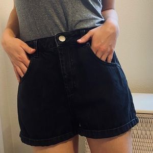 ASOS black high rise shorts